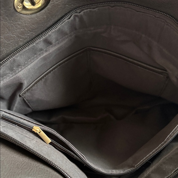 Chic Camouflage Satchel with Gold Handles - Picture 3 of 3